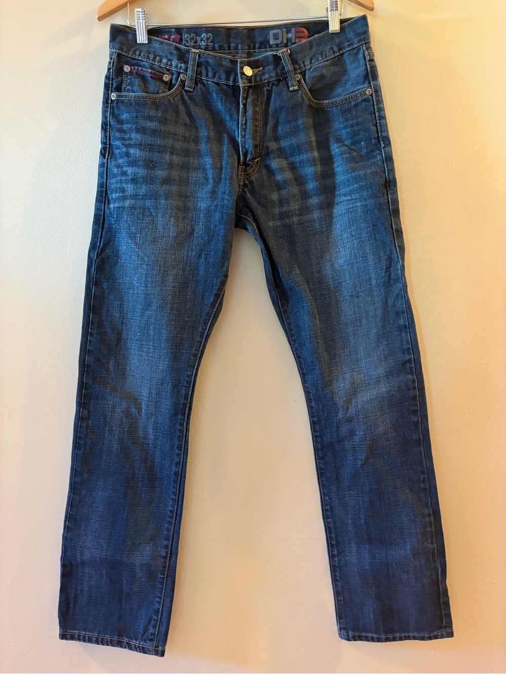DH3 Denver Hayes Jett Dark Wash slim Straight Leg Jeans Men’s Sz 32x32.